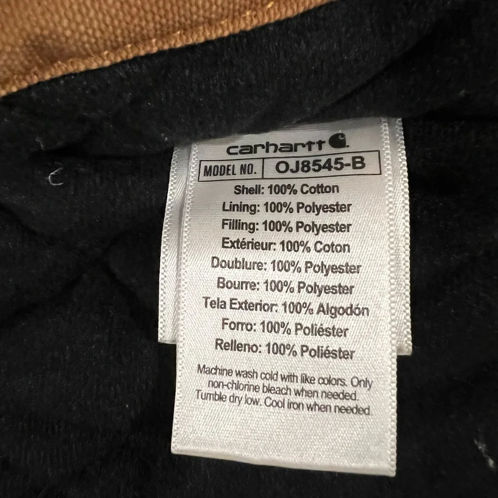 Carhartt Tan Hooded Jacket Kids Size 7/8 - Picture 4 of 5